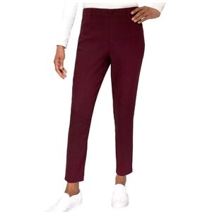 Mario Serrani Rich Burgandy‎ Pullon  Ankle Sz. L Pants NWT